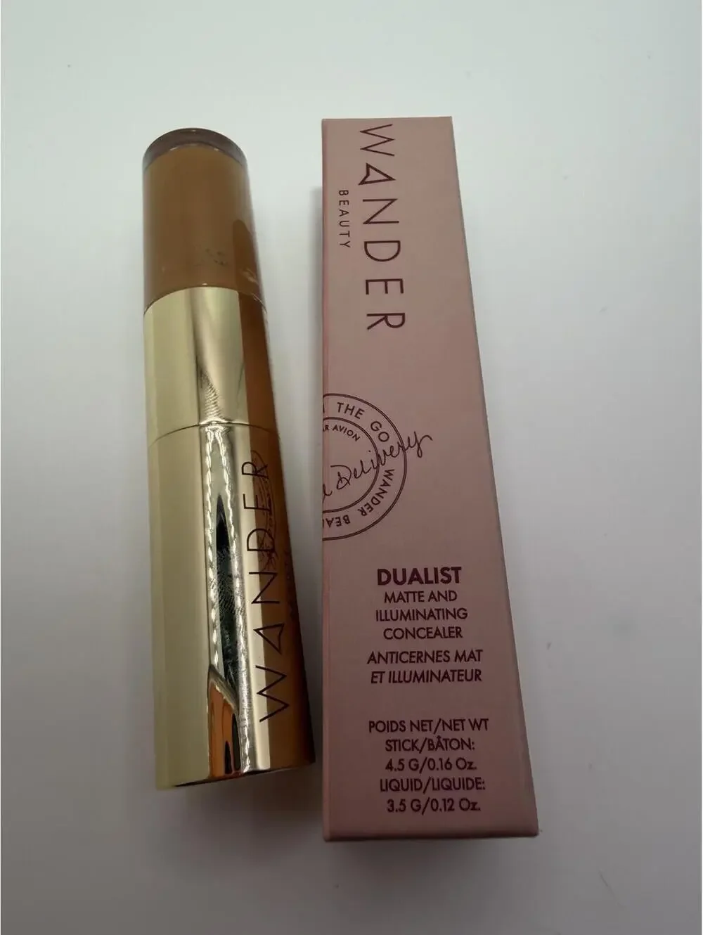 Wander Beauty Dualist Matte & Illuminating Concealer Tan Rich New In Box